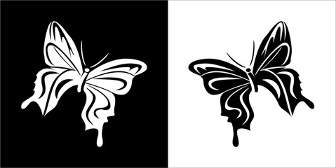 Illustration vector graphics of butterfly icon