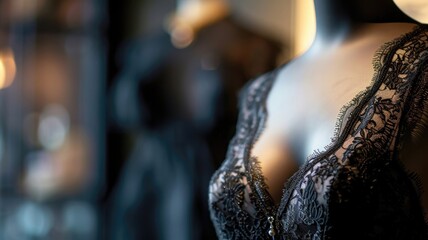 Close-up of a mannequin in a lace garment - Powered by Adobe