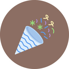 Confetti icon vector image. Can be used for New Year.