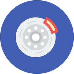 Brake Disc icon vector image. Can be used for Car Repair.
