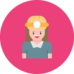 Female Engineer icon vector image. Can be used for Engineering.