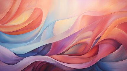 Soft Flowing Lines of Love Abstraction Background Ai Generative
