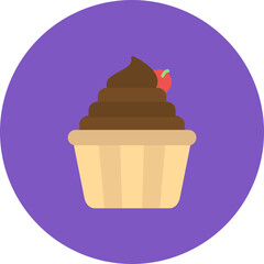 Cupcake icon vector image. Can be used for Bakery.