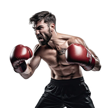 Boxer wearing gloves is punching fight isolated on white background (2).png