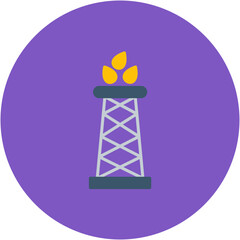 Drilling Oil icon vector image. Can be used for Petrol Industry.