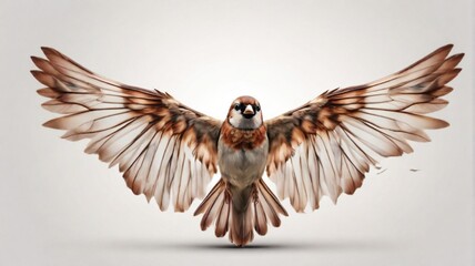 sparrow wings isolated on white