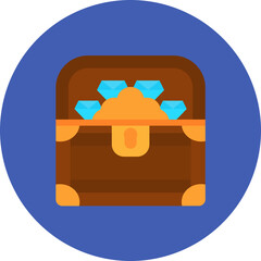 Treasure icon vector image. Can be used for History.