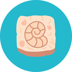 Fossil icon vector image. Can be used for History.