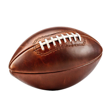 Brown Football Isolated on Transparent or White Background