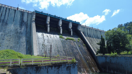 Neyyar dam shutter, gravity dam in Thiruvananthapuram, Kerala