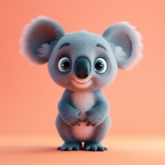Cute Koala, blue eyes, front view