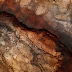 Abstract earthy textures with warm tones and intricate patterns. evocative of natural landscapes and geological forms. AI