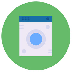 Washing Machine icon vector image. Can be used for Sewing.