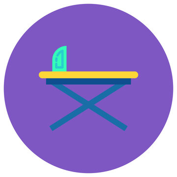 Ironing Board icon vector image. Can be used for Sewing.