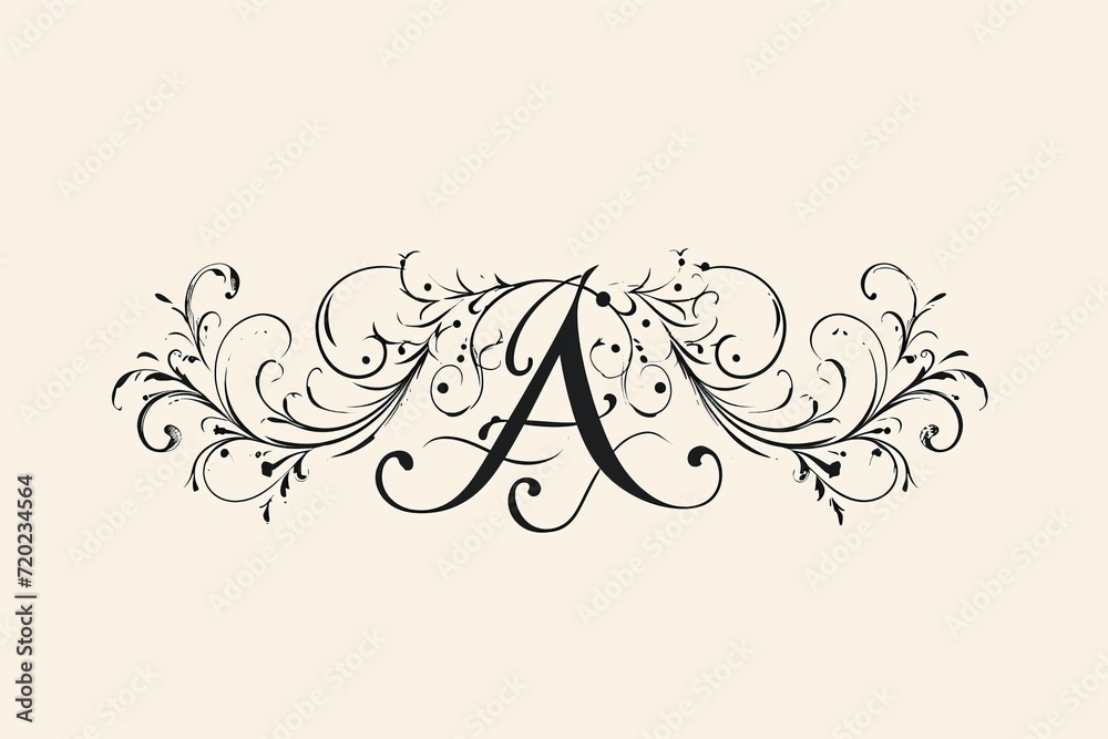 Poster Boldly sketched lines dance across the canvas, creating a timeless and elegant black and white logo that captures the essence of intricate design and artistic expression