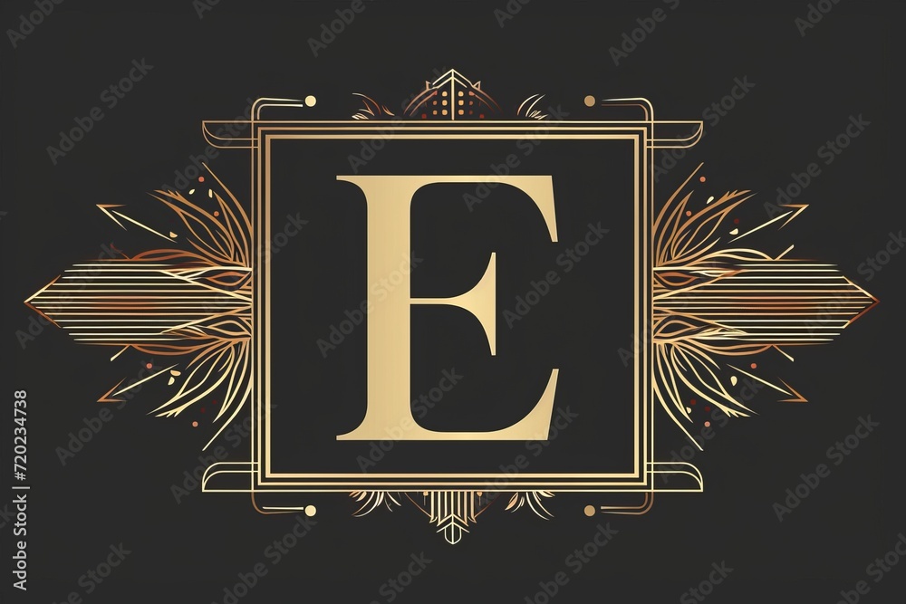 Aufkleber A striking logo that combines elements of art and design, featuring a bold gold and black color scheme and intricate typography to create a visually stunning symbol for graphics and poster design