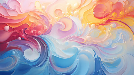 Obraz premium Whimsical Love Swirls Abstract Couples Delight Background Ai Generative