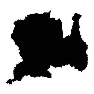 Sipaliwini District map, administrative division of Suriname. Vector illustration.