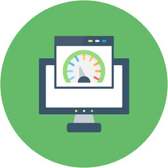 Page Speed icon vector image. Can be used for SEO and SEM.