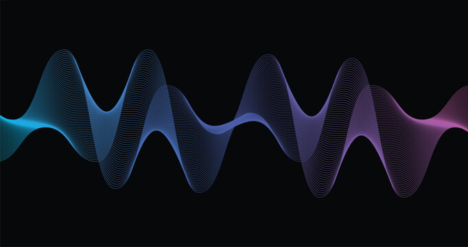 abstract background sound wave with lines