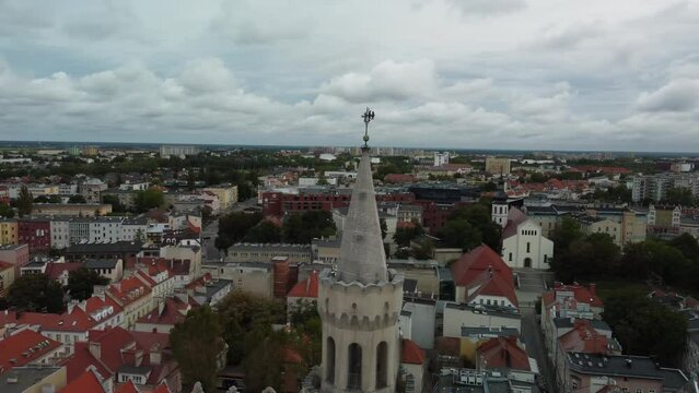 Opole city from drone point of view