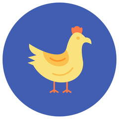 Chicken icon vector image. Can be used for Village.