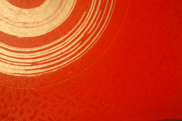Chinese red paper and hand-painted golden lacquer create a beautiful background for the Year of the Dragon