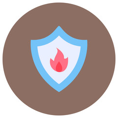 Fire Shield icon vector image. Can be used for Firefighter.