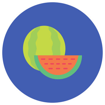 Watermelon icon vector image. Can be used for Summer.