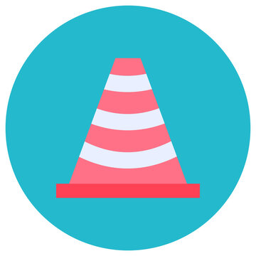 Cone icon vector image. Can be used for Firefighter.