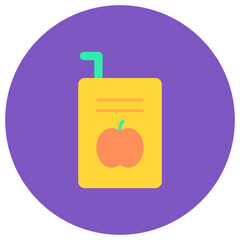 Juice icon vector image. Can be used for Kindergarten.