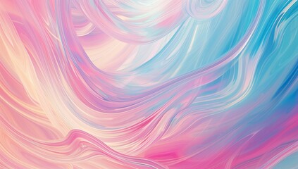 Obraz premium Delicate pink-blue abstract light background, solidified polymer resin, jelly-like wavy background, shimmering with light