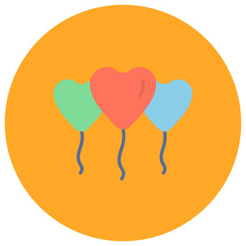 Wedding Balloon icon vector image. Can be used for Wedding.