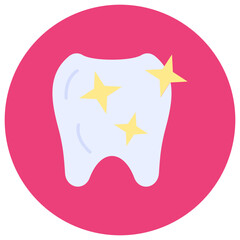 Clean Tooth icon vector image. Can be used for Dental Care.