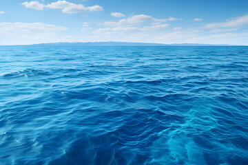 Powerful foamy sea waves rolling and splashing over water surface