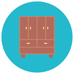 Wardrobe icon vector image. Can be used for Homeware.