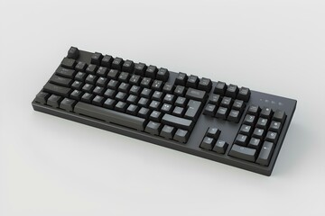 Sleek modern mechanical keyboard on a clean white background. perfect for professional and gaming use. high-quality design. AI