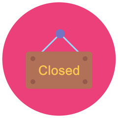 Closed Tag icon vector image. Can be used for Mall.