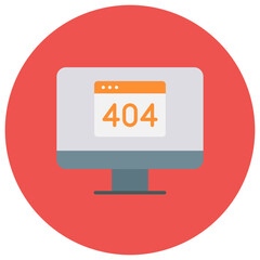 404 Error icon vector image. Can be used for Web Hosting.