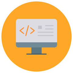 Web Coding icon vector image. Can be used for Web Hosting.