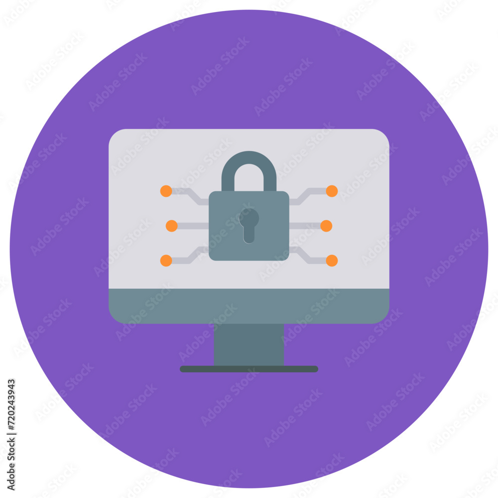 Canvas Prints Cyber Security icon vector image. Can be used for Web Hosting.