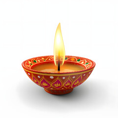Diwali festival of lights isolated on white background, hyperrealism, png

