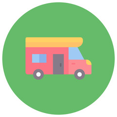 Camper Van icon vector image. Can be used for Family Life.