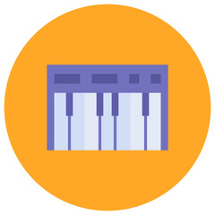 Piano icon vector image. Can be used for Education.