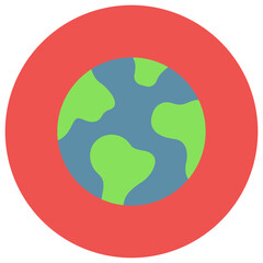 Earth icon vector image. Can be used for Education.
