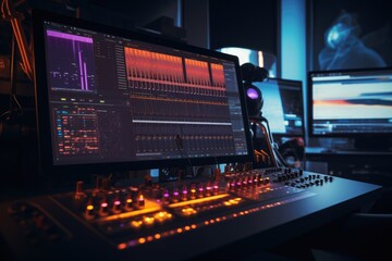 Sound editing app with DAW interface and equalizer.