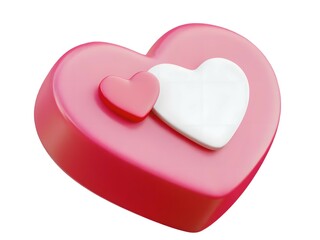 3D Love Icon, 3D Rendering Love icon, 3D Heart, Valentine Love