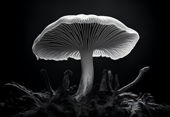mushrooms with a dark background

