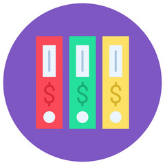 Business Files icon vector image. Can be used for Business.