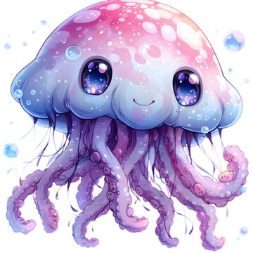 recommend clip art: Vector Image of Cute Jinx The Jellyfish Clipart